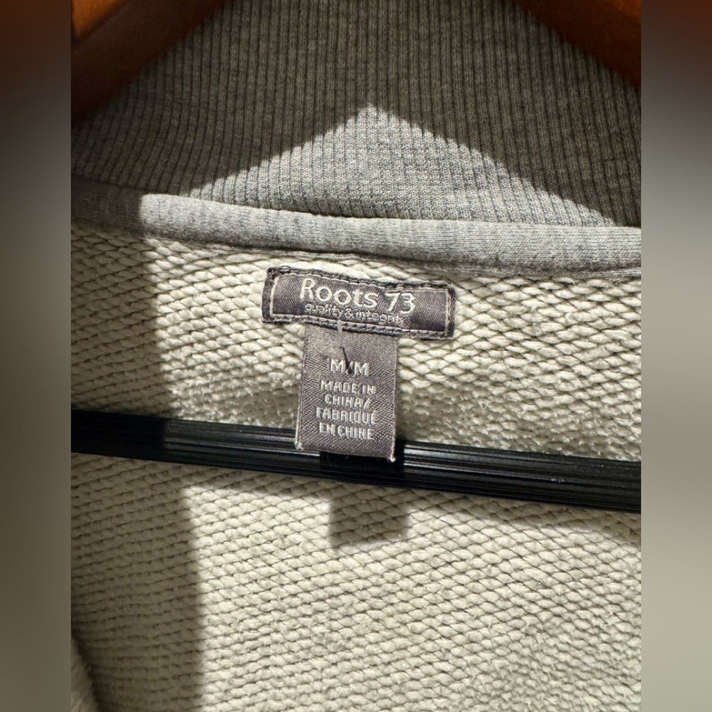 ROOTS 100% Cotton Gray Toggle Jacket (M) - Picture 2 of 3